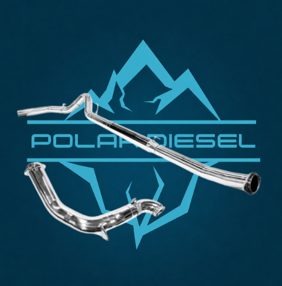 Polar Diesel 2023-2026 Powerstroke 6.7L 5" Polished Exhaust & Downpipe Bundle