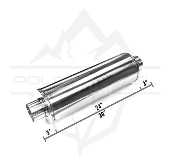 Polar Diesel Universal 4" Silencer Muffler